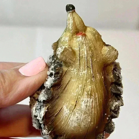 Hedgehog Christmas Ornaments‎ Set of Two Holiday Tree 2.5" Tall - Picture 2 of 4